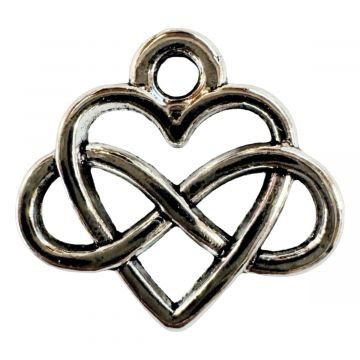 Infinity Heart Charm, Pack/12